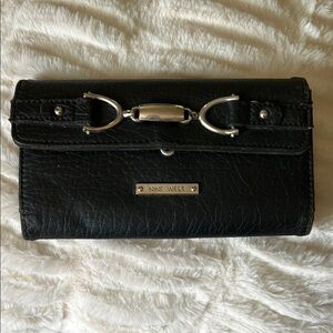 Nine West Black Wallet with Silver Accents